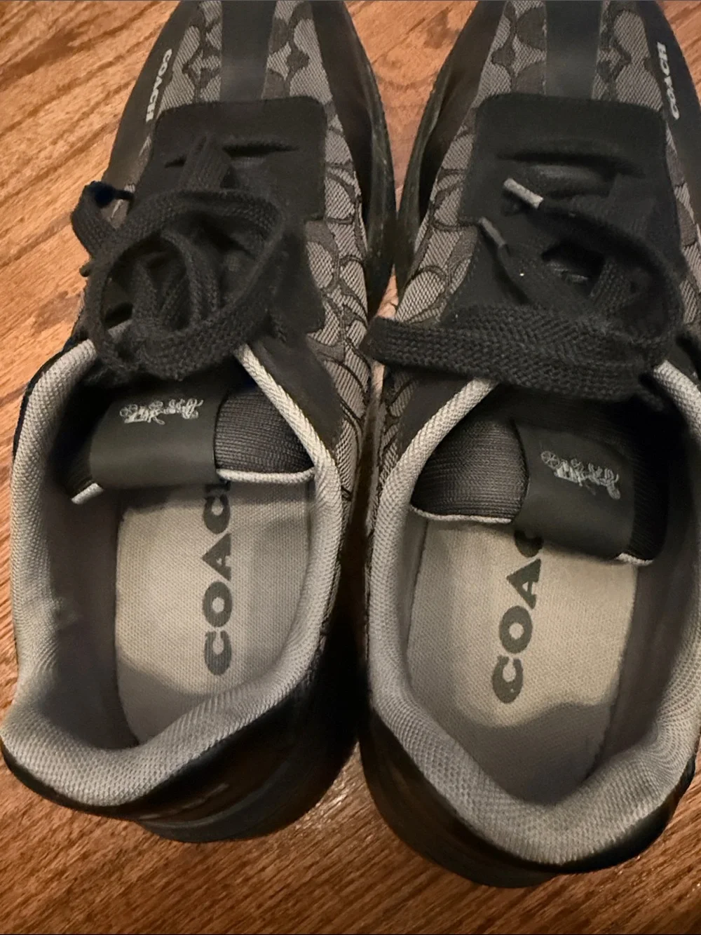 Coach Men's Citysole Runner Black Signature Jacquard Sneakers C8812 Size 13D